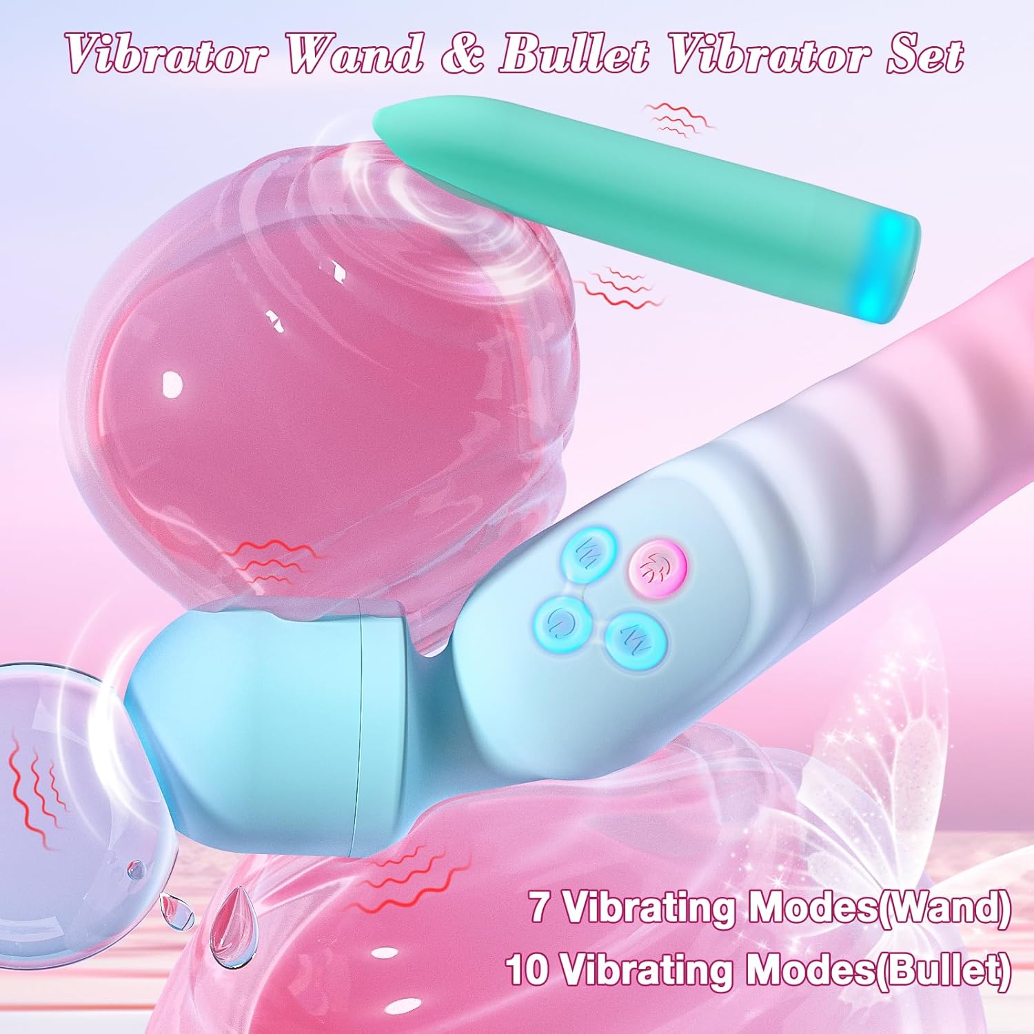 Vibrator Dildo Sex Toys - Adult Toy4couples Men & Women, Rabbit Anal Vibrators Bullet Stimulator for G Spot & Clitoris, Erotic Silicone Dildos Gay Butt Plug Prostate Massager with 7+10 Vibration Mode