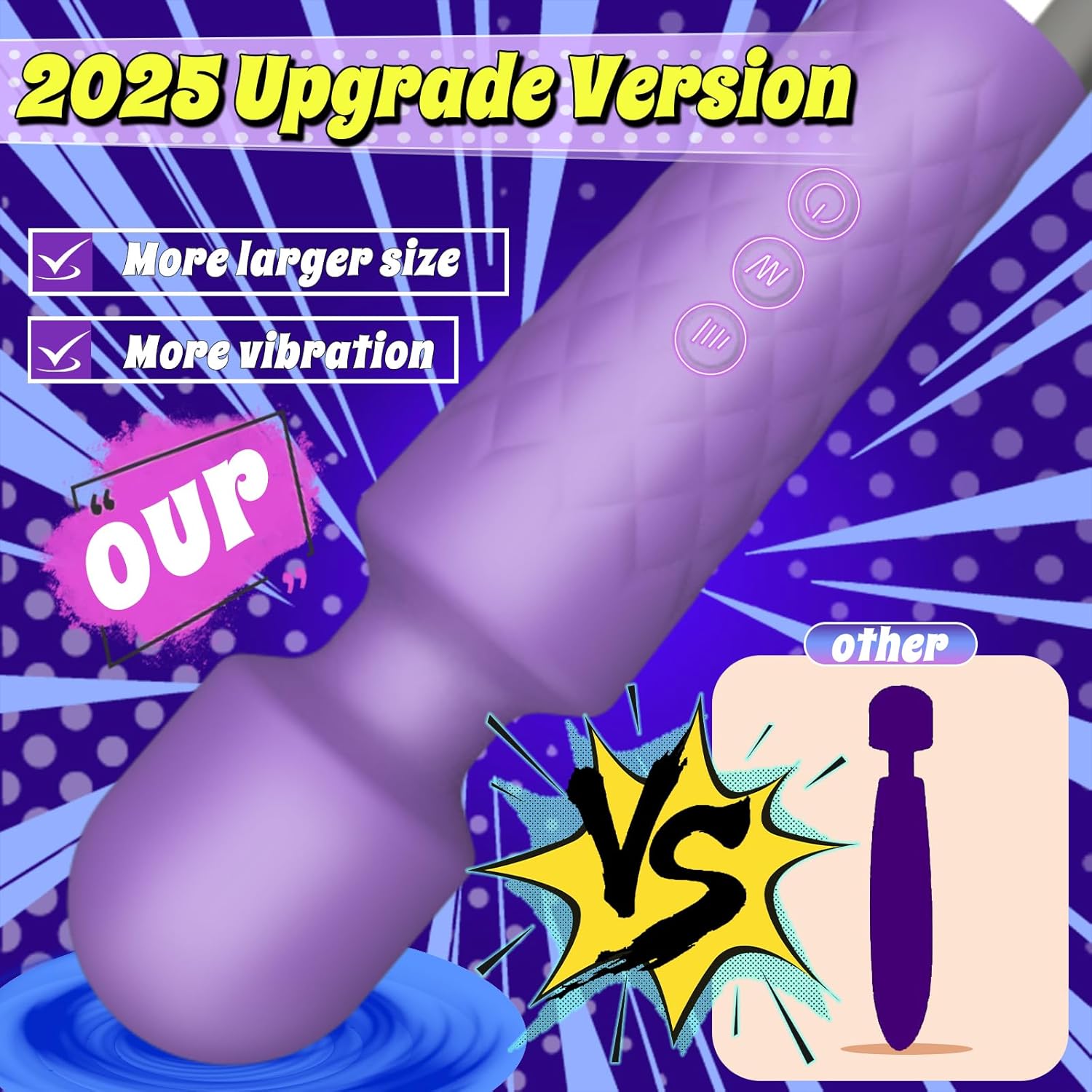 Vibrator Sex Toy - G Spot Wand Vibrator Adult Sex Toys for Women - Powerful Wand Massager Clitoral Stimulator Dildo - XOPLAY Waterproof Wireless Anal Dildo Bullet Vibrators w 20 Vibrating & 8 Speeds Purple