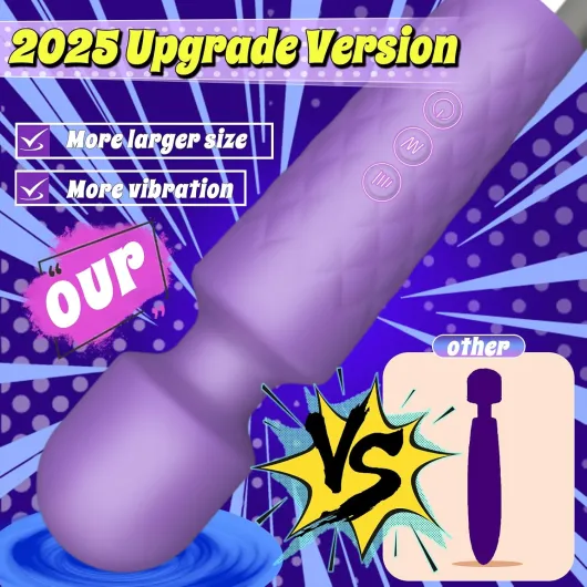 Vibrator Sex Toy - G Spot Wand Vibrator Adult Sex Toys for Women - Powerful Wand Massager Clitoral Stimulator Dildo - XOPLAY Waterproof Wireless Anal Dildo Bullet Vibrators w 20 Vibrating & 8 Speeds Purple