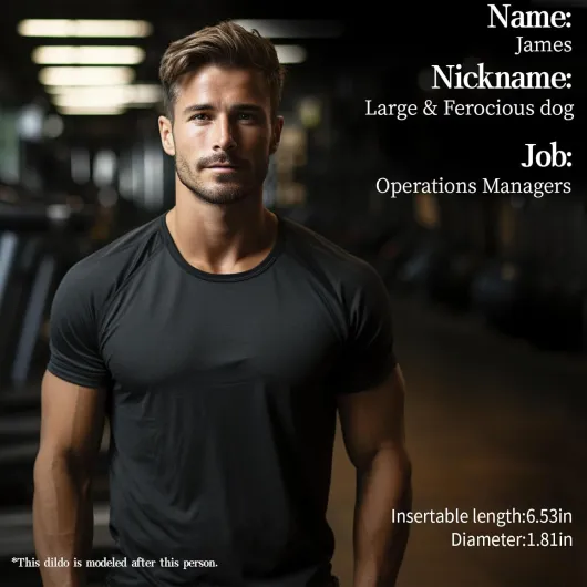 Reproduction Real Handmade Dildo, 22cm Realistic Dildo, Body-Safe Material Lifelike Penis, Flexible Adult Sex Toy, G-spot and Anal Play(Large&Ferocious Dog) James