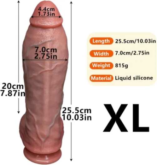 Flexible Realistic Wide Dildo - Thick Huge Big Glans Dildos with Suction Cup for Hands-Free Anal Play Vagina G-spot Prostate Stimulate Giant Penis Anal Play Adult Sex Toys for Women Men (XL)