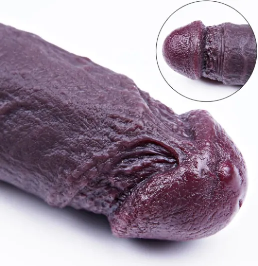 50 * 4.2cm Double Headed Giant Dildo, Double Sided Thick Black Penis, Silicone Long Fake Giant Toy, XXL Large Realistic Dildo, Wide Anal/Vaginal Stimulator for Couple Lesbian and Gay Play