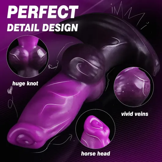 Inflatable Butt Plug Sex Toys, Large Monster Alien Dildo with Knot, Huge Silicone Fantasy Anal Plug, Giant Anal Stretcher, Expanding Anal Dilator, Wearable Thick Anal Trainer