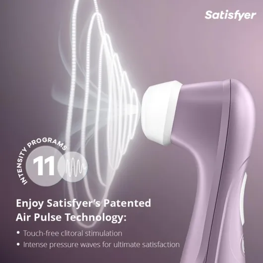 Pro 2 Vibrator Dildo - Quiet Strong Clitoral Stimulation - Sex Toy Gift for Women - Extremely Erotic Sex-Toy - Pressure Wave Adult Massager - Stimulator for Ladies Violet