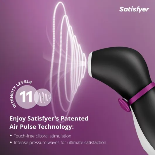 Pro Penguin Next Generation - Clitoris Sucker with 11 Vibration Modes - Lay-on Vibrator with Battery - Waterproof (IPX7) - Pressure Wave Vibrator - Sex Toy Gift for Adult Women