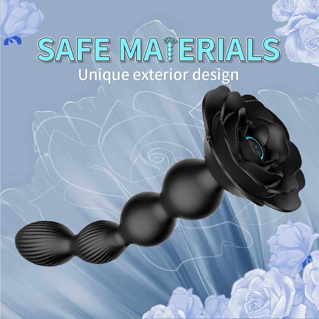 Anal Beads Anal Butt Plug,10 Rotate Twist and Vibrating Modes,Prostate Massager Graded Silicone Design Anal Vibrators for Men,Remote Control Adult Toy for Women, Sex Toys for Couple (Sepia Black)