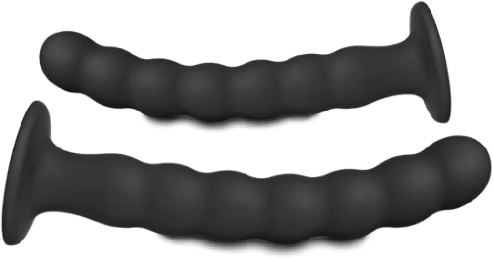 Anal Beads with Suction Cup, Pack of 2