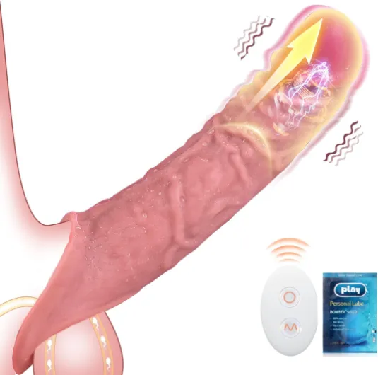 Sex Toyscouples for Couples Man Penis Sleeve - Adult Toys Cock Penis Extender 6CM Cock Ring, Sex Toyscouples for Man 10 Modes Vibrating Cockr8ng, Penisenlarger SexToys4couples Men & Momen