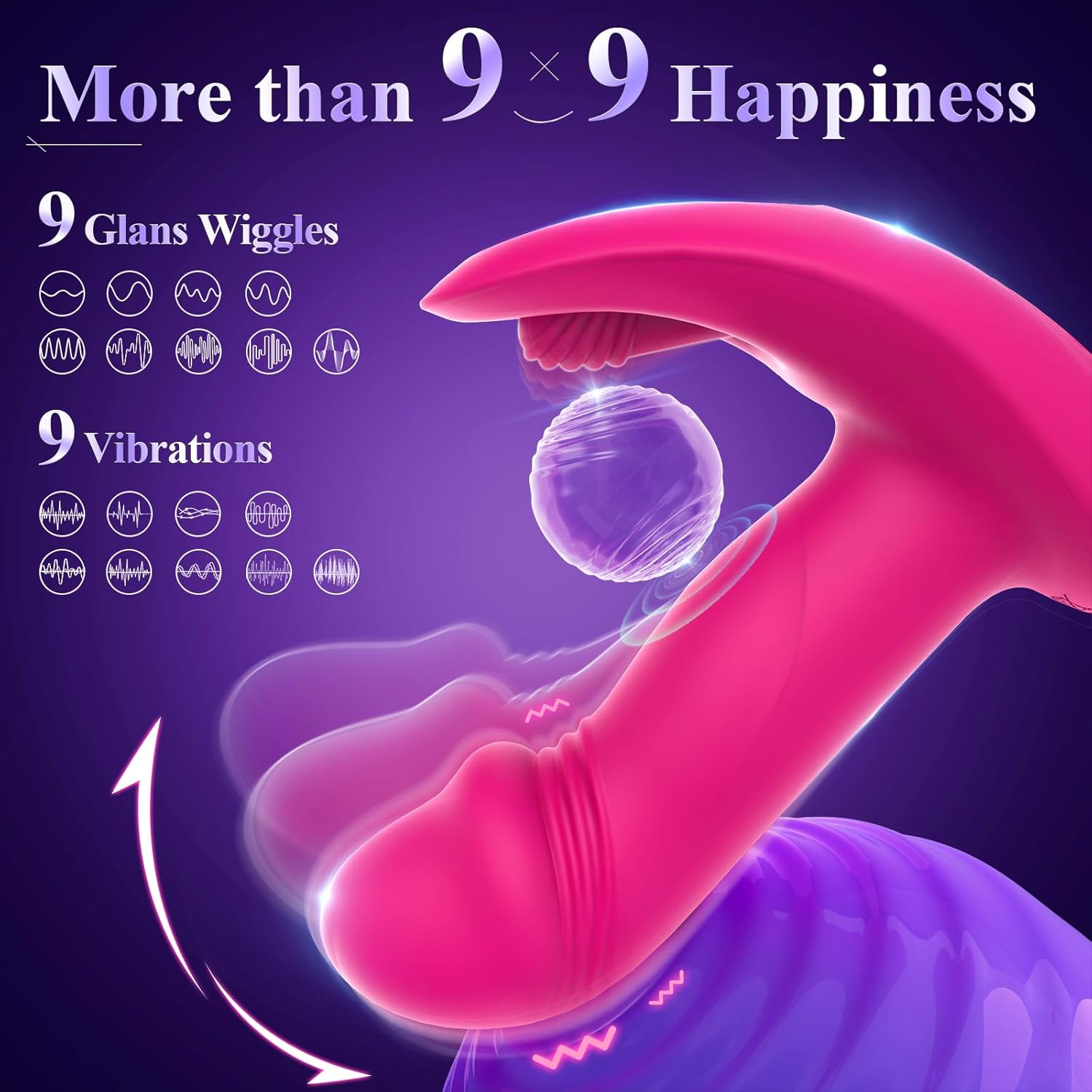 Wearable Vibrator Sex Toys Adult Toys, Vibrators Sex Toy with 9 Wiggling & 9 Vibrating Modes, APP & Remote Control Vibrator Hollow Design Sexy Citoris G-Spot Vibrater Sex Toys4Couples Men & Women