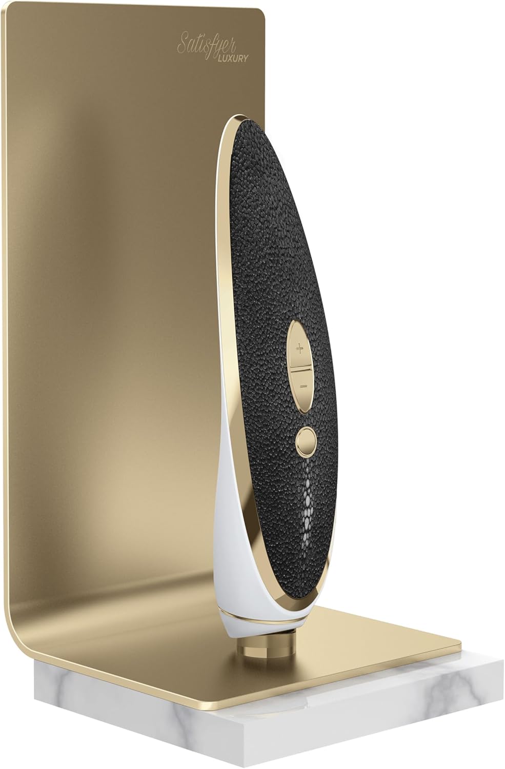 Luxury Haute Couture Lay-On Air Pulse Vibrator - Clitoral Stimulator - Silent Vibrating Massager for Women - Rechargeable USB - Real Leather - Adult Sex Toy Satisfyer Haute Couture, Real Leather & Metal One Size