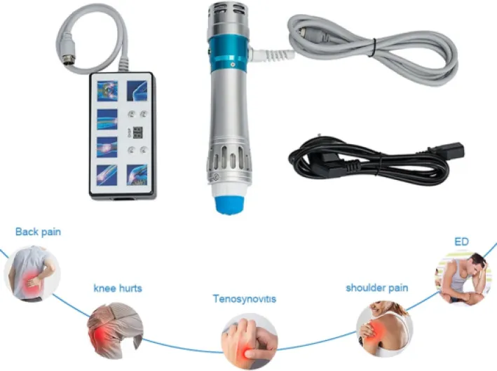 Shock Wave Therapy Device for Erectile, Eswt Shockwave Therapy Machine, Home Use Deep Tissue Muscle Massager for Pain Relief, Injury Recovery, Metabolism Improvement (Black Handbag)