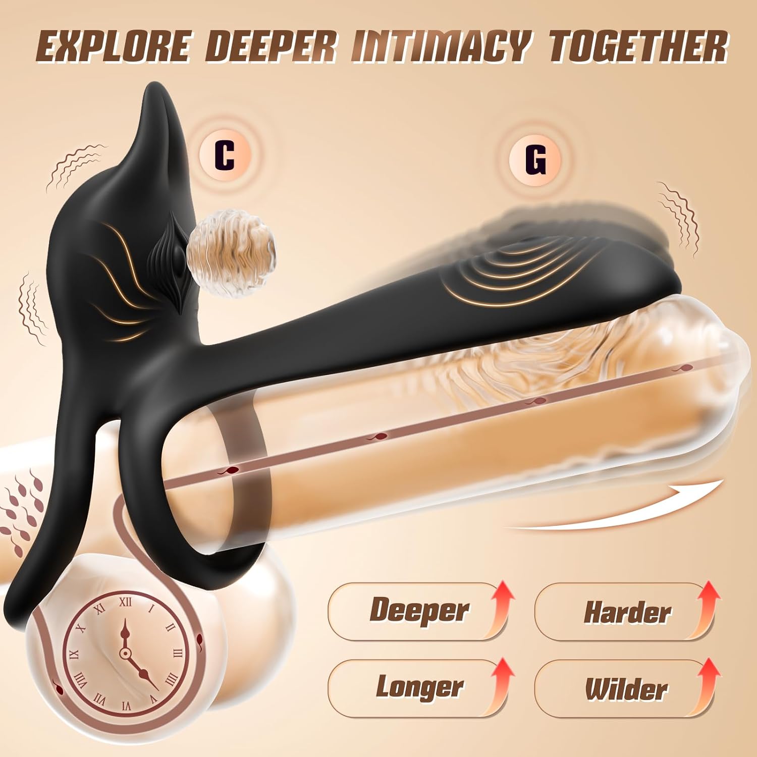 Vibrating Cock Ring Sex Toys, 4 in 1 Sex Toyscouples for Couples with 10 Vibration Modes 14.5CM Long XL Cockring, Sex Toýs for Man Extended and Bold Version Penis Ring Adult Toys Couple Sex Toy