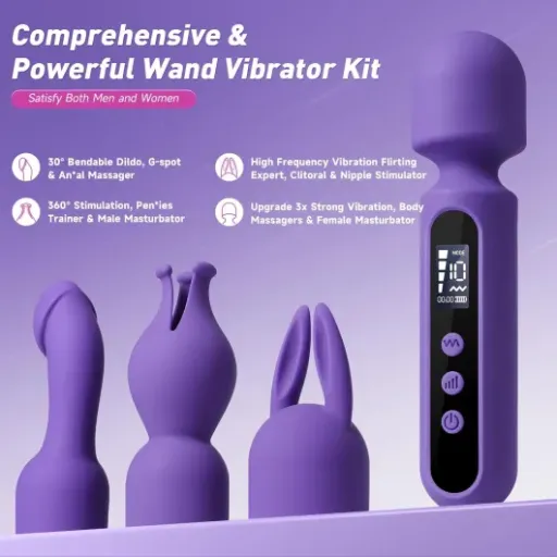 Lolitree Powerful Wand Vibrator Review: a feature-packed toy set that’s more about options than finesse
