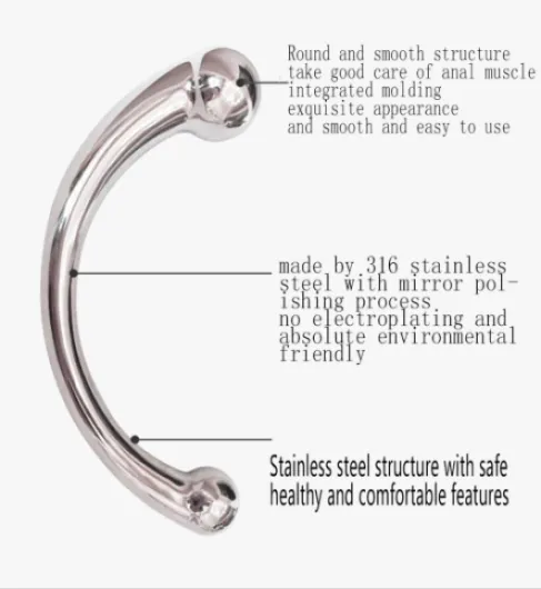 Pure G Spot Metal Wand Anal Prostate Massage Stick Polished Steel Massager Hard Dildo 690 G 691 G