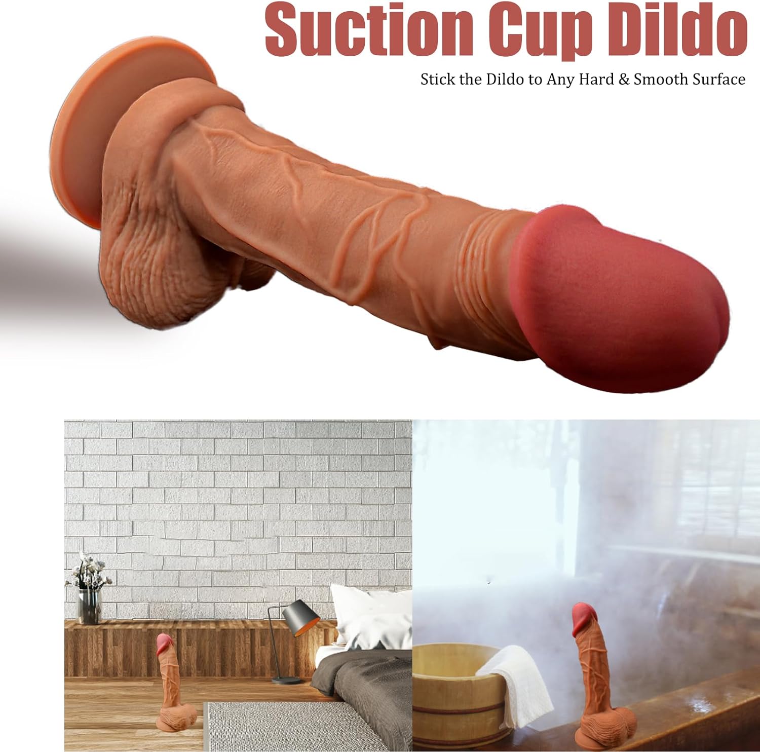7 Inch Suction Cup G Spot Anal Dildo for Beginner, Realistic Dildos Adult Sex Toys for Hands-Free Play, Silicone Flexible Dildo Sex Toy with Strong Suction Base for Men Women Couples
