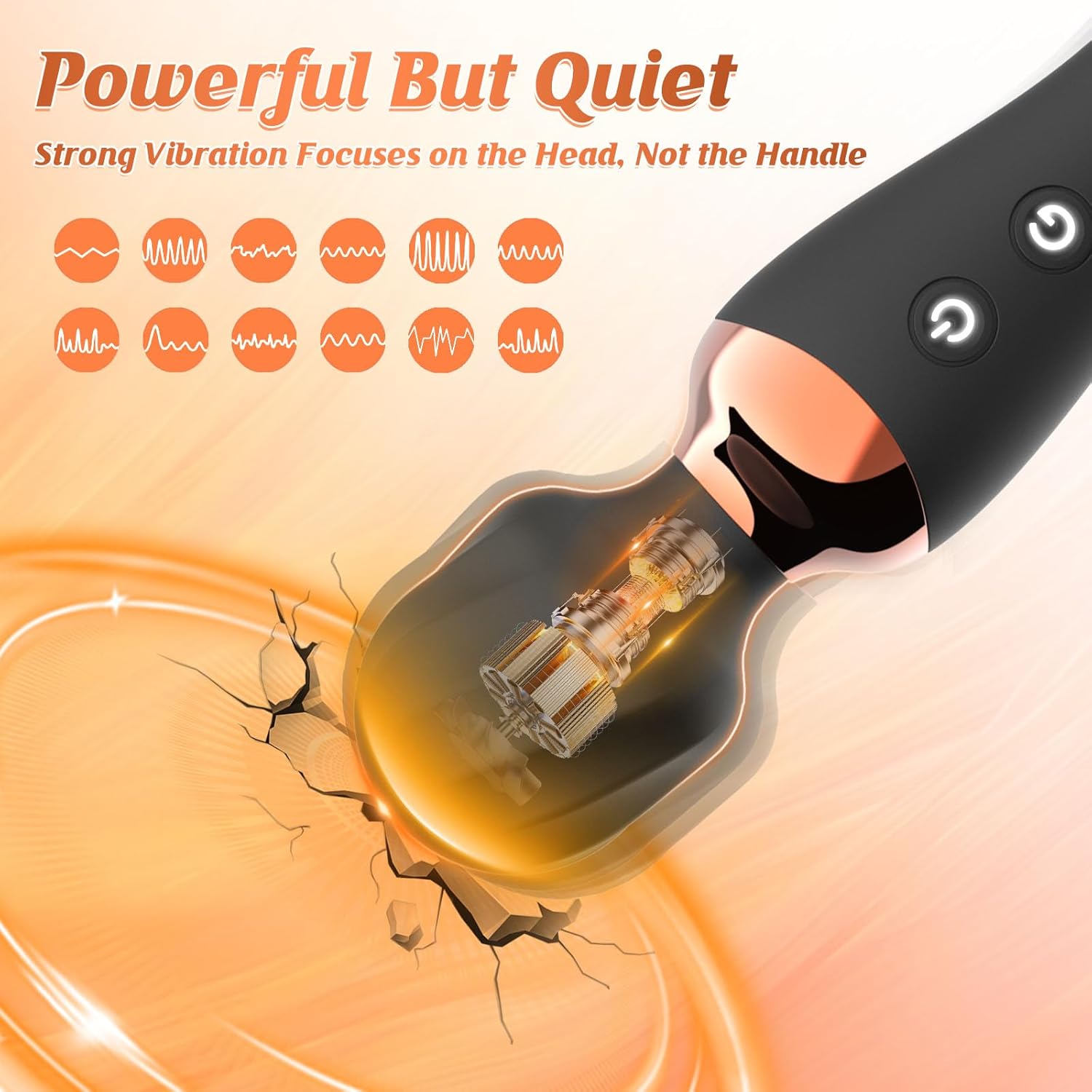 Dual-Ended Wand Vibrator Sex Toys for Woman, Dildo Vibrator – 12 * 12 Frequency Magic Wand Vibabrator with G Spot & Anal Vibrating Tail for Women, Silent & Powelful Vibrators for Women & Couples