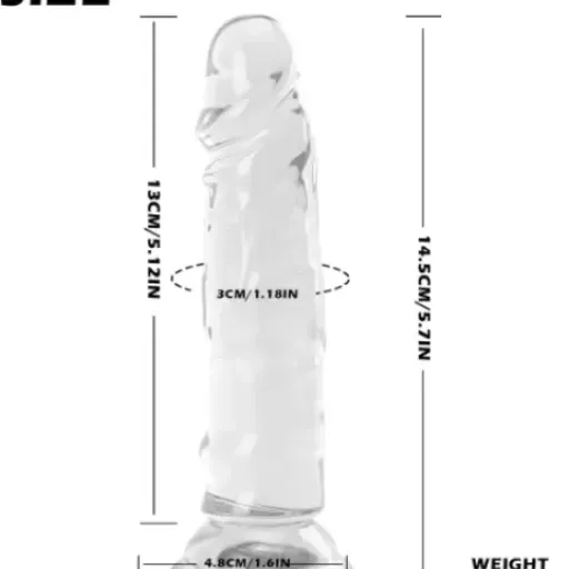PenghaiYunfei 5.7" Transparent Dildo Review: a small, simple toy that quietly gets the job done